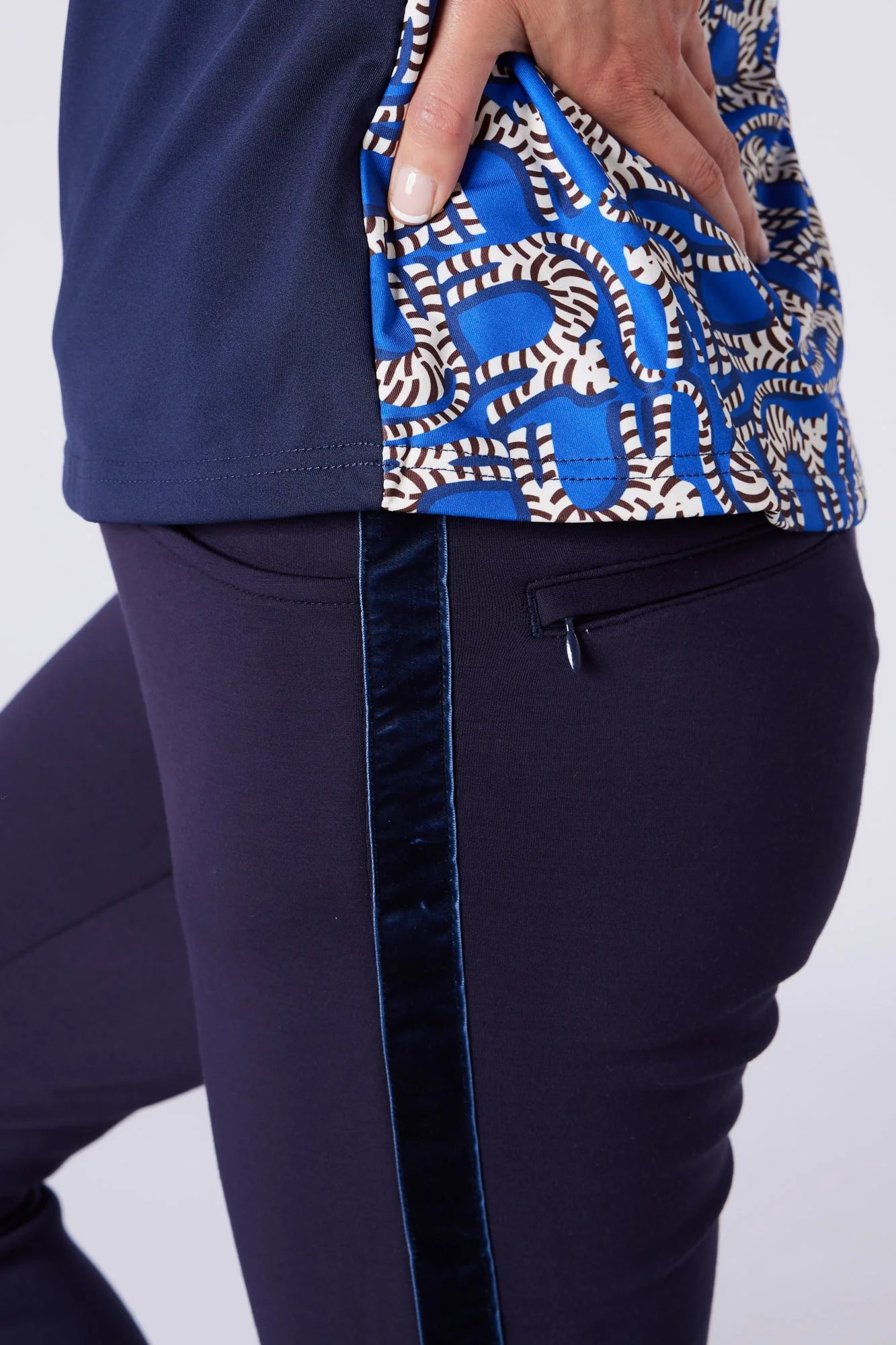 Amber Thermal Fleece Trouser True Navy - Image 5