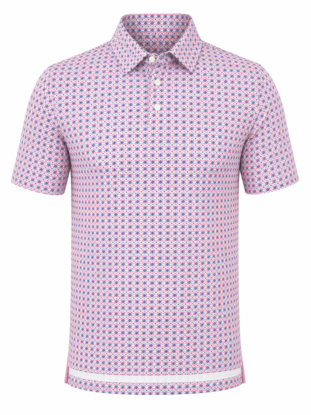 Archie Mens Oyster Polo Super Pink - Image 3