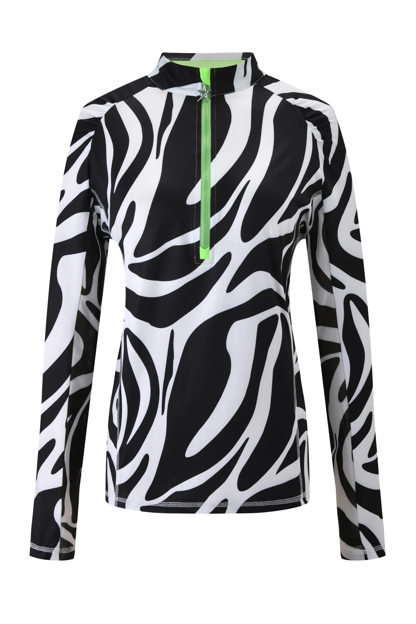 Elaine Net 1/4 Zip Lynx Lime - Image 7