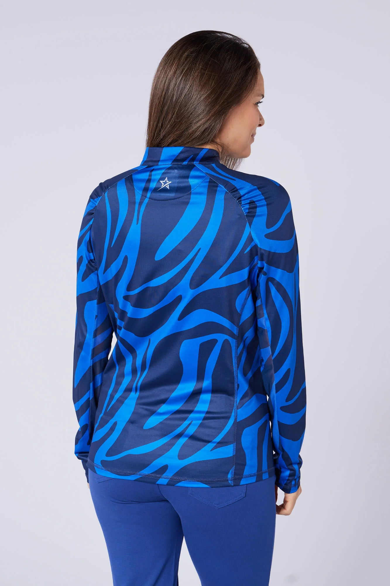 Elaine Net 1/4 Zip Tiger's Eye - Image 3