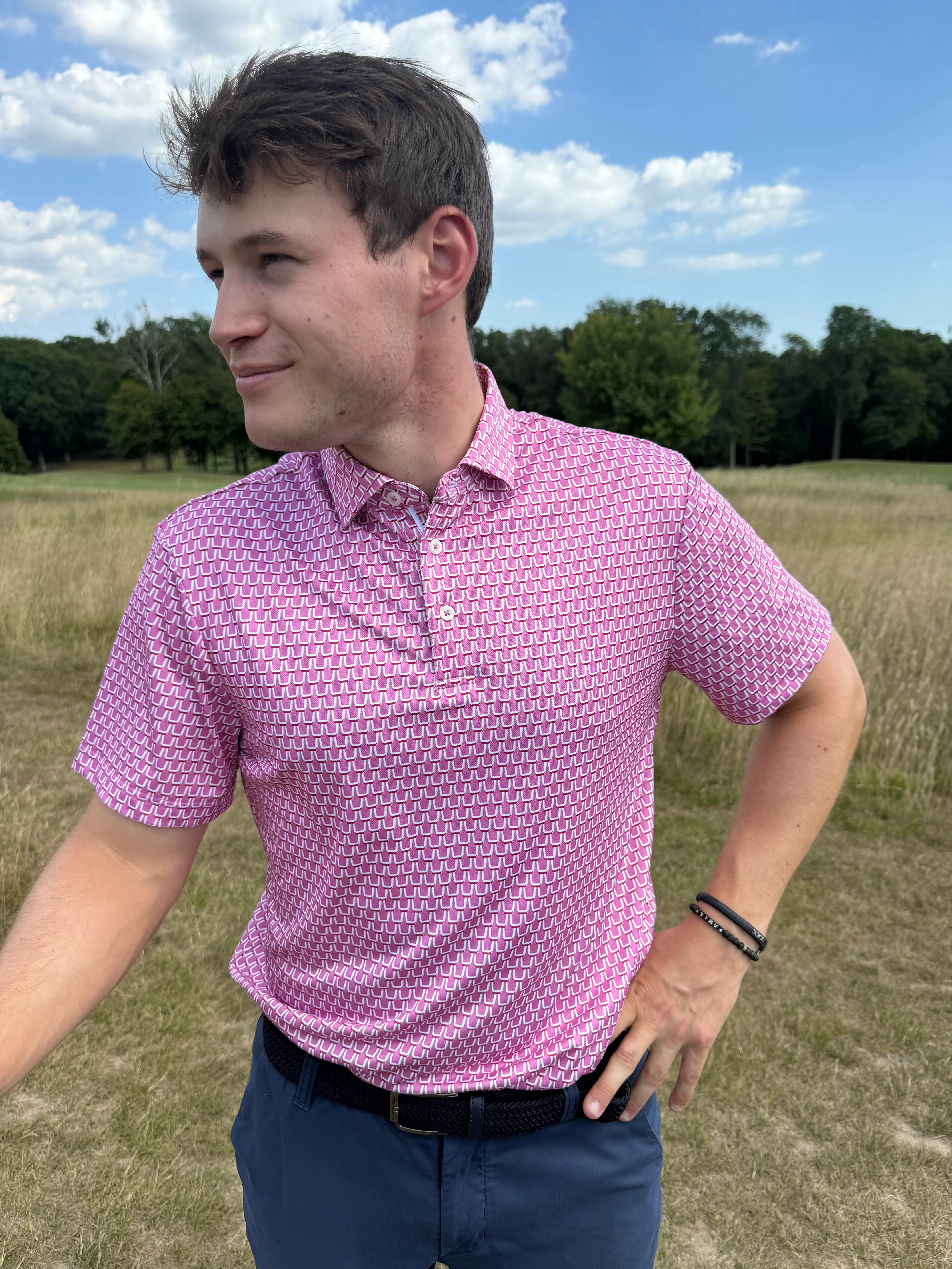 Jamie Pique Polo Super Pink - Image 5
