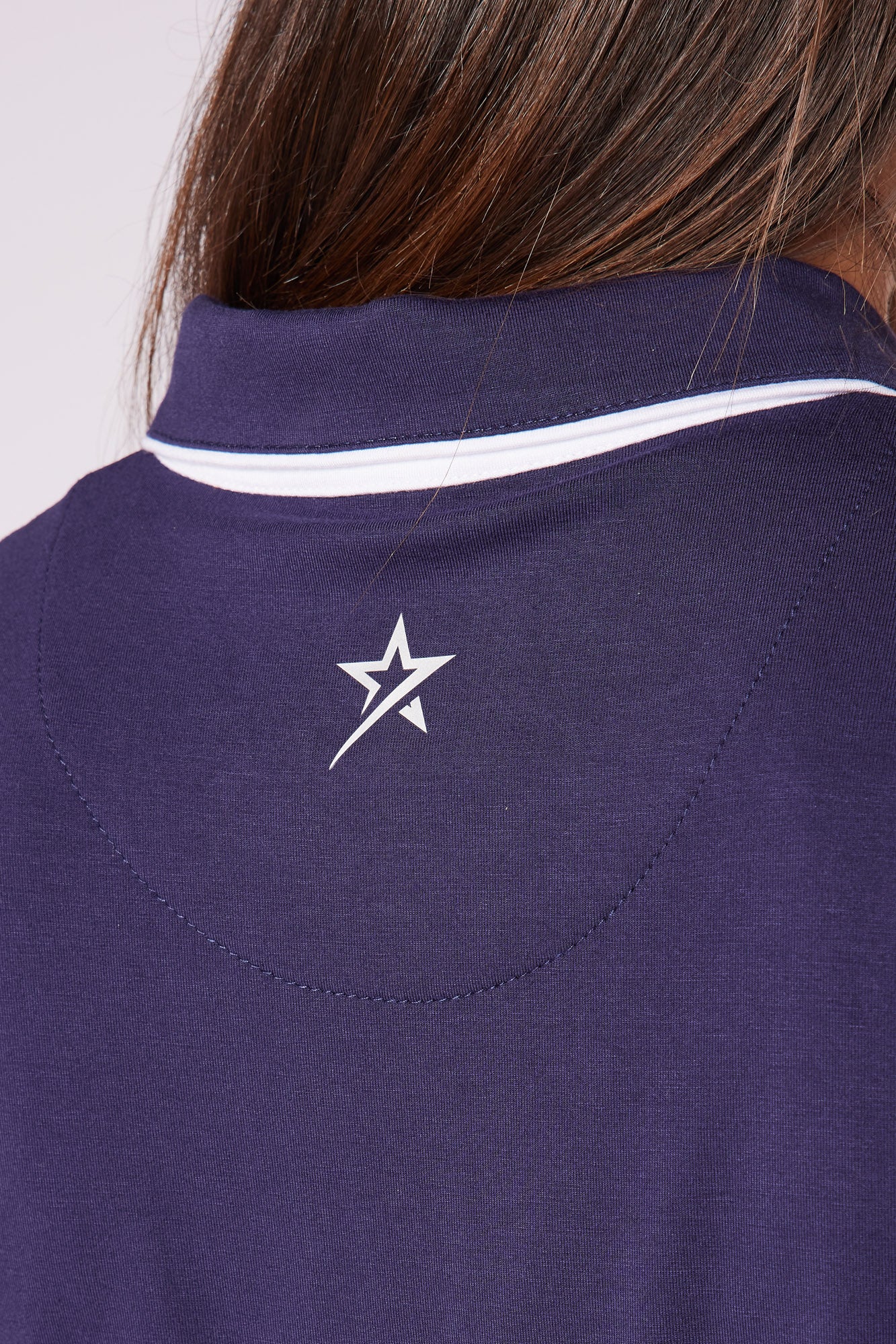 Minny Puffed Cap Sleeve Navy & White - Image 4