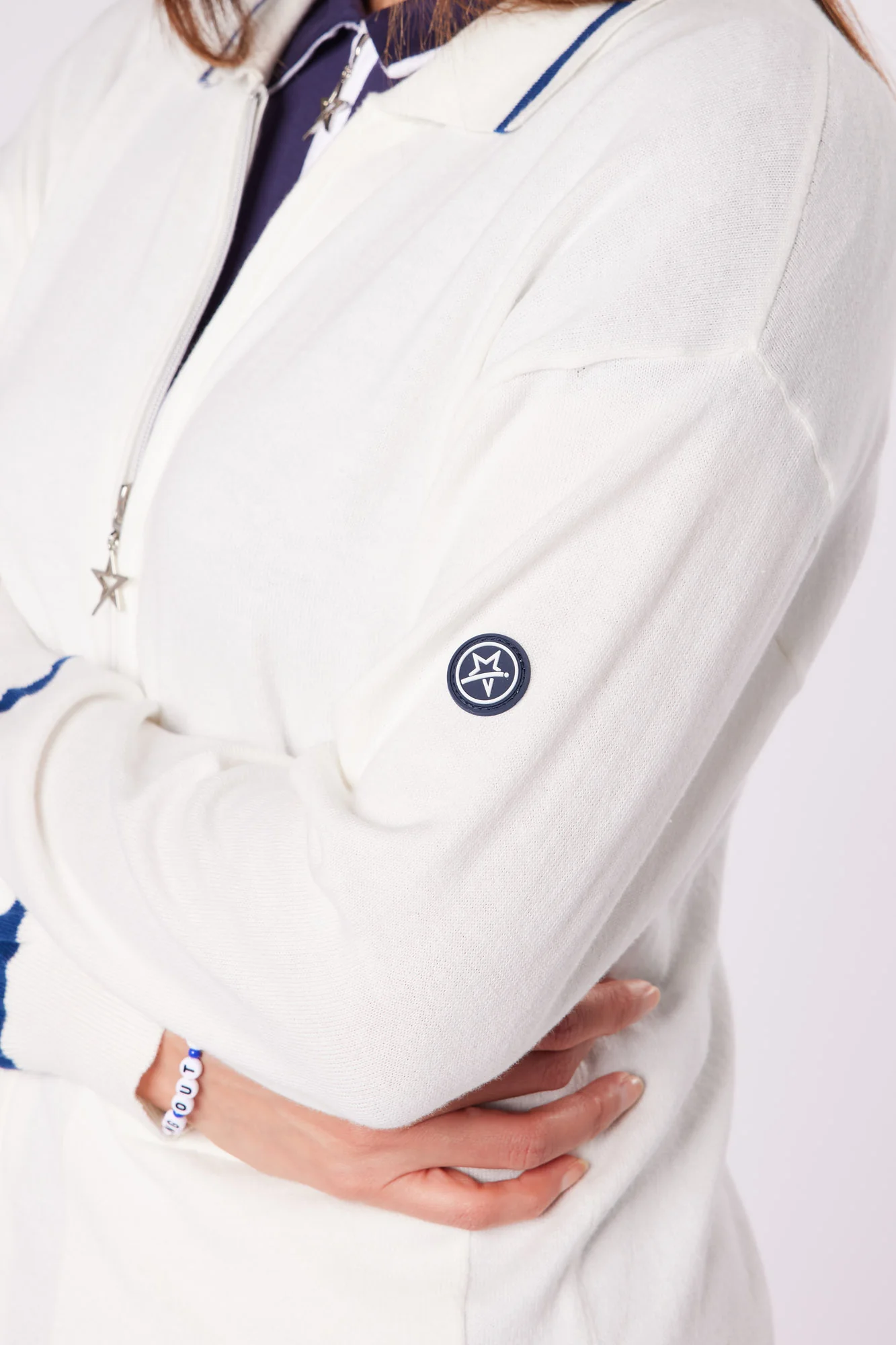 Seeker Cotton Cardigan White - Image 3