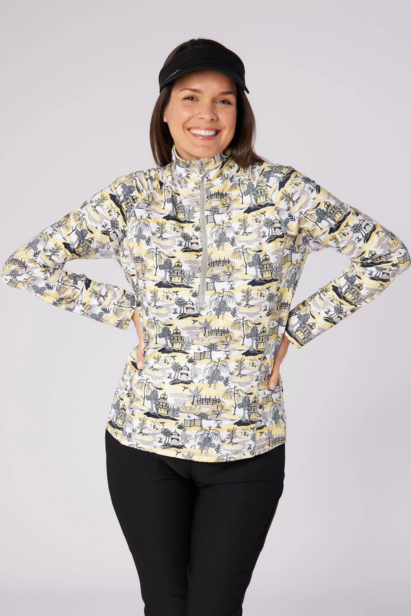 Sunshine Mesh Arm 1/4 Zip Indian Dawn - Image 4